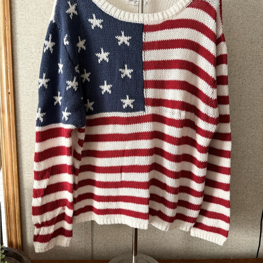 American Flag Sweater size xl - Picture 3 of 5